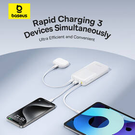 Powerbank Baseus Bipow 2 20000mAh 20W s káblom USB-C biely

 obrázok produktu 12 z 16