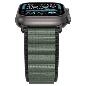 Remienok Spigen Fabric na Apple Watch 49/46/45/44mm čierny/zelený

 obrázok produktu 3 z 15