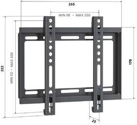 Držiak na TV Vogel’s UP 2003 fixní, 19-43", 30 kg čierny

 obrázok produktu 2 z 2