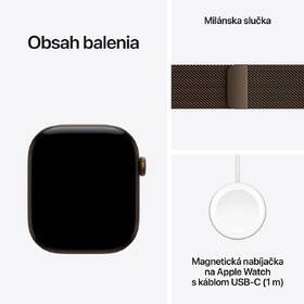Inteligentné hodinky Apple GPS 46 mm tmavo bronzový hliník, tmavo bronzový milánsky ťah - S/M 

 obrázok produktu 6 z 6