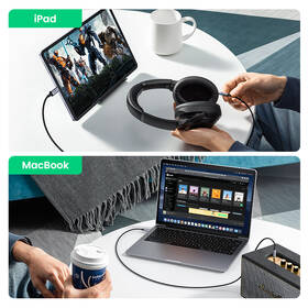 Kábel UGREEN USB-C/3.5mm Jack, 1m čierny

 obrázok produktu 2 z 5