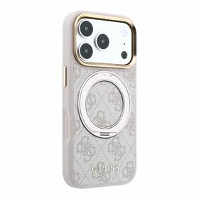 Kryt na mobil Guess PU 4G Ring Stand MagSafe na Apple iPhone 18 Pro ružový

 obrázok produktu 3 z 6