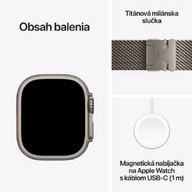 Inteligentné hodinky Apple GPS + Cellular 49 mm prírodný titán, prírodný titánový milánský tah - M 

 obrázok produktu 6 z 6