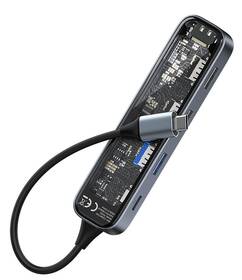 USB Hub Recci RH-20 5v1 USB-C hub čierny

 obrázok produktu 1 z 3