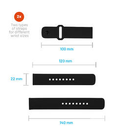 Remienok FIXED Silicone Sporty Strap s Quick Release 22mm čierny

 obrázok produktu 4 z 5