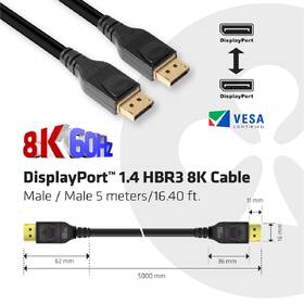 Kábel Club3D DisplayPort 1.4, 5m čierny

 obrázok produktu 4 z 4