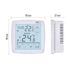 Termostat EMOS GoSmart, izbový, programovateľný, drôtový, WiFi biely

 obrázok produktu 5 z 7