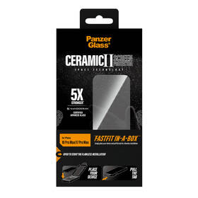 Tvrdené sklo PanzerGlass Ceramic II na Apple iPhone 18 Pro Max/17 Pro Max s bezprašným instalačním boxem čierne

 obrázok produktu 5 z 6