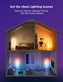 Stojacia lampa Govee Smart LED, RGBICWW + ovládač (Matter) 

 obrázok produktu 4 z 7