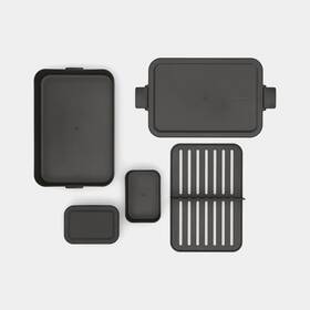 Jedálenský box Brabantia Bento Make & Take, dark grey čierny

 obrázok produktu 22 z 22