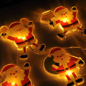 Vianočné osvetlenie Solight okenná reťaz - Santa, 6x LED, prísavná, 120cm, 2x AA 

 obrázok produktu 2 z 8
