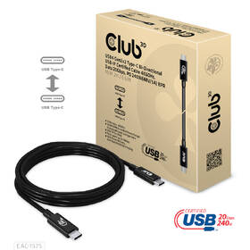 Kábel Club3D USB-C, 2m čierny

 obrázok produktu 2 z 3