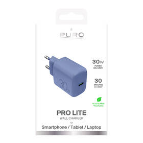 Nabíjačka do siete Puro PRO LITE, USB-C, PD 30 W modrá

 obrázok produktu 1 z 1