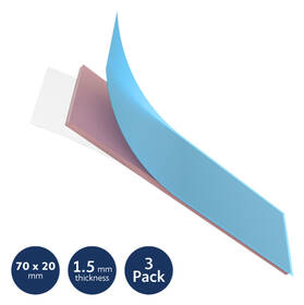 Tepelnovodivá páska AKASA M.2 SSD Thermal Pad Plus, 70 × 20 × 1.5 mm, 3 ks sivá

 obrázok produktu 3 z 6