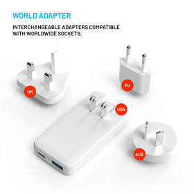Cestovný adaptér FIXED Slim Traveller, USB-C a USB 65W biely

 obrázok produktu 3 z 7