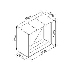 Prístrešok na drevo G21 WOH 136, 182 x 75 cm 

 obrázok produktu 2 z 4