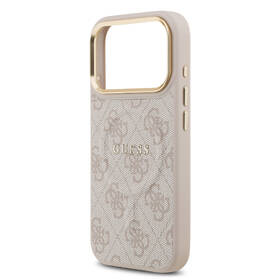 Kryt na mobil Guess PU Leather 4G Gold Frame MagSafe na Apple iPhone 17 Pro ružový

 obrázok produktu 5 z 7
