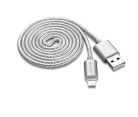 Kábel GoGEN USB/Lightning, 1m, oplietaný strieborný

 obrázok produktu 2 z 6