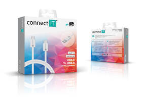Kábel Connect IT Wirez USB-C/USB-C, 60 W, 1 m biely

 obrázok produktu 3 z 3