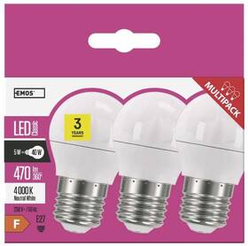 LED žiarovka EMOS Classic Mini Globe 6W E27 neutrálna biela 

 obrázok produktu 1 z 4