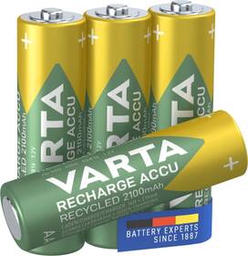Batéria nabíjacia Varta Recharge Accu Recycled, AA,Ni-Mh, 2100mAh, 4ks 

 obrázok produktu 2 z 2
