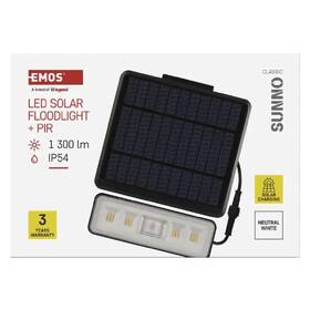 Reflektor EMOS SUNNO, 1300lm, PIR, solárna, neutrálna biela čierny

 obrázok produktu 4 z 4