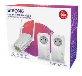 Sieťový rozvod LAN po 230V Strong Powerline WF 600 TRI FR, 3ks biely

 obrázok produktu 3 z 3