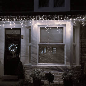 Vianočné osvetlenie Solight záves - cencúle, 120 LED, 3m x 0,7m + 6m, vonkajšie, teplá biela 

 obrázok produktu 4 z 4