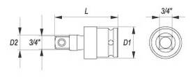 Adaptér YATO YT-1164 3/4" 

 obrázok produktu 1 z 1
