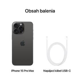 Mobilný telefón Apple iPhone 15 Pro Max 256GB čierny titán 

 obrázok produktu 7 z 8