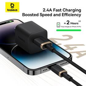 Kábel Baseus Dura USB/Lightning, 2.4A, 1m čierny/zlatý

 obrázok produktu 11 z 16