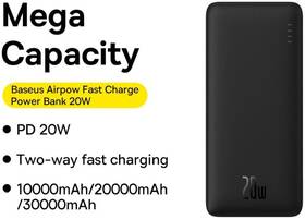 Powerbank Baseus Airpow 30000mAh, 20W čierna

 obrázok produktu 2 z 6