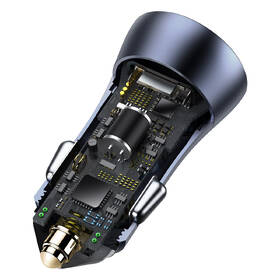 Adaptér do auta Baseus Golden Contactor Pre Dual USB+USB-C 40W s káblom USB/USB-C 1m sivý

 obrázok produktu 5 z 15
