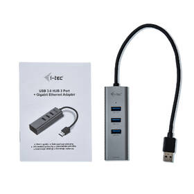 USB Hub i-tec USB-A/3x USB 3.0 + LAN sivý

 obrázok produktu 3 z 5
