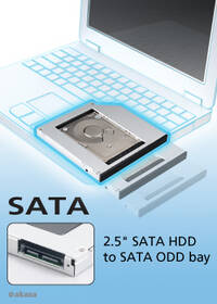 Adaptér AKASA pre 2,5'' HDD namiesto SATA mech. v NTB 

 obrázok produktu 3 z 3