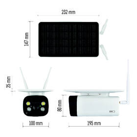 IP kamera EMOS GoSmart batériová IP-600 EYE s Wi-Fi a solárnym panelom biela

 obrázok produktu 10 z 20