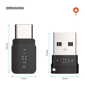 Redukcia FIXED hliníkový USB-C/C a USB-C/U, Data blocker 2in1 čierna

 obrázok produktu 1 z 7