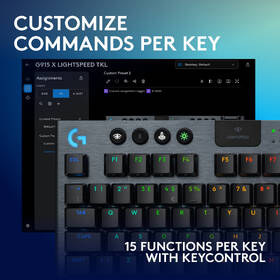 Klávesnica Logitech G915 X Lightspeed TKL Wireless, US layout čierna

 obrázok produktu 3 z 8