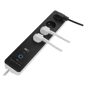 Kábel predlžovací EMOS GoSmart, 4x zásuvka, 1x USB, 1x USB-C, vypínač, meranie spotreby, 2m čierny/biely

 obrázok produktu 4 z 7