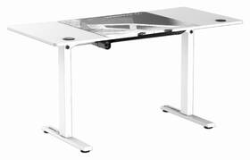 Herný stôl ULTRADESK LEVEL V2 WHITE, 140×68cm, 72-117cm, XXL mouse pad biely

 obrázok produktu 12 z 14