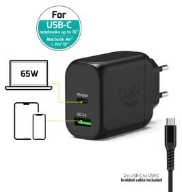 Sieťový adaptér PORT CONNECT GaN2 Essentiel 65W, PD a USB-A QC čierny

 obrázok produktu 1 z 4