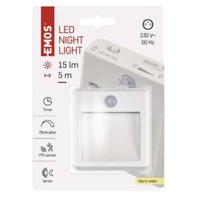 Nočné svetlo EMOS LED P3319 s pohybovým čidlom do zásuvky 

 obrázok produktu 7 z 8