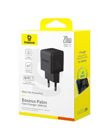 Nabíjačka do siete Baseus Palm 20W 1xUSB-A 1xUSB-C PD QC 3.0 čierna

 obrázok produktu 12 z 13