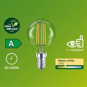 LED žiarovka Philips 40W, filament, E14, teplá biela 

 obrázok produktu 2 z 3