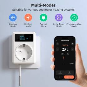 Inteligentná zásuvka IMMAX NEO SMART s teplomerom (typ F), 16A, Wi-Fi biela

 obrázok produktu 9 z 12