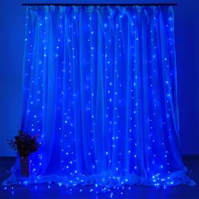 Vianočné osvetlenie ColorWay vnútorné, 300 LED, 3× 3m, 220–240V AC, modrá 

 obrázok produktu 4 z 11
