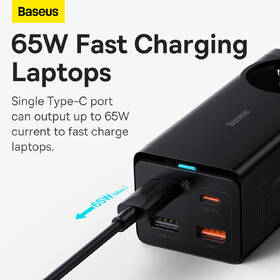 Nabíjačka do siete Baseus GaN3 Pro, 2x USB-C, 2x USB-A + AC 65W čierna

 obrázok produktu 14 z 16