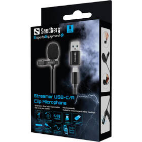 Mikrofón Sandberg Streamer Clip USB čierny

 obrázok produktu 4 z 4