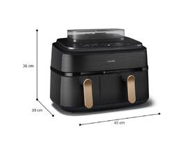 Fritéza teplovzdušná Philips Airfryer dual basket s parou 9 l NA552/00 čierna

 obrázok produktu 12 z 12