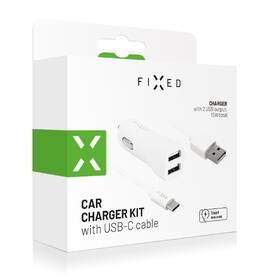 Adaptér do auta FIXED 2xUSB, 15W Smart Rapid Charge + USB-C kábel 1m biely

 obrázok produktu 2 z 2